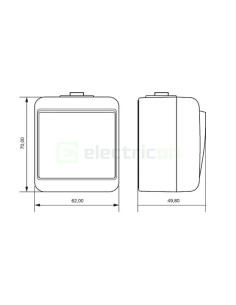 Întrerupător dublu LED IP54 gri VHE-2L-SR ETI 004668067 2