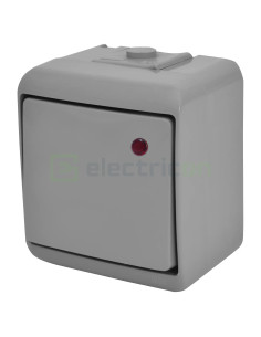 Întrerupător LED aplicat IP54 gri VHE-1L-SR ETI 004668066