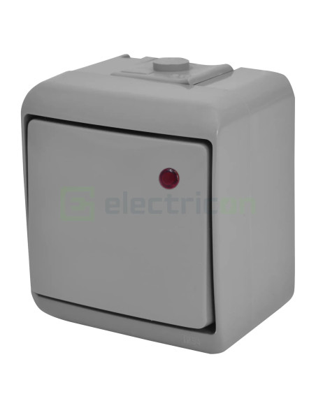 Întrerupător LED aplicat IP54 gri VHE-1L-SR ETI 004668066