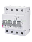 RCBO - Siguranță automată - Disjunctor cu protecție diferențială - tip A curba B 16A 30mA 10kA 3P 4M KZS-4M ETI 002174704