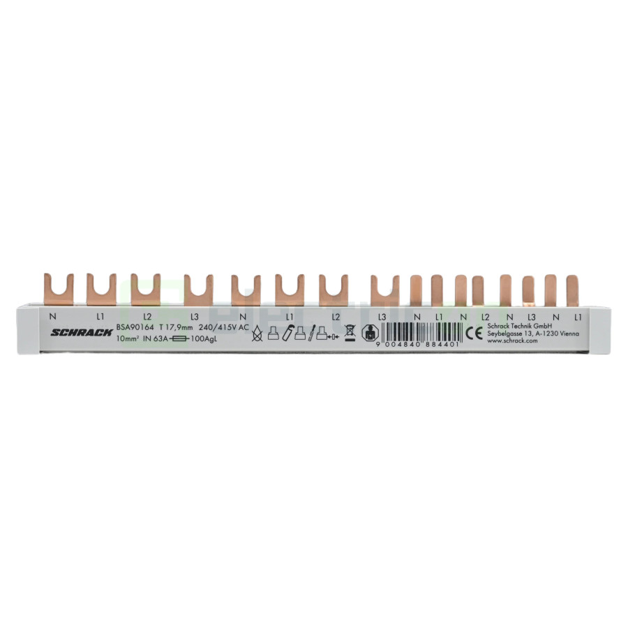 Busbar trifazat 12 module Amparo Schrack BSA90164 (1x RCCB 4P + 1x MCB 4P + 4x MCB 1P+N)