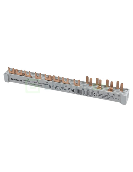 Busbar trifazat 12 module Amparo Schrack BSA90164 (1x RCCB 4P + 1x MCB 4P + 4x MCB 1P+N)