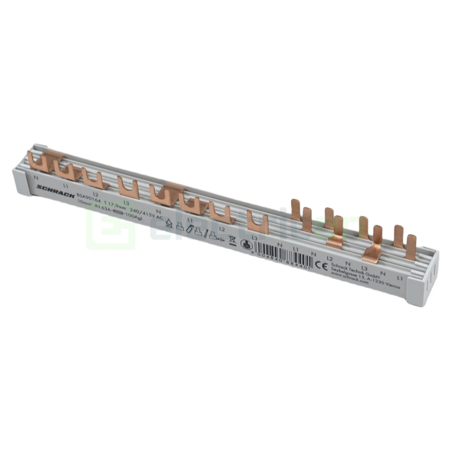 Busbar trifazat 12 module Amparo Schrack BSA90164 (1x RCCB 4P + 1x MCB 4P + 4x MCB 1P+N)