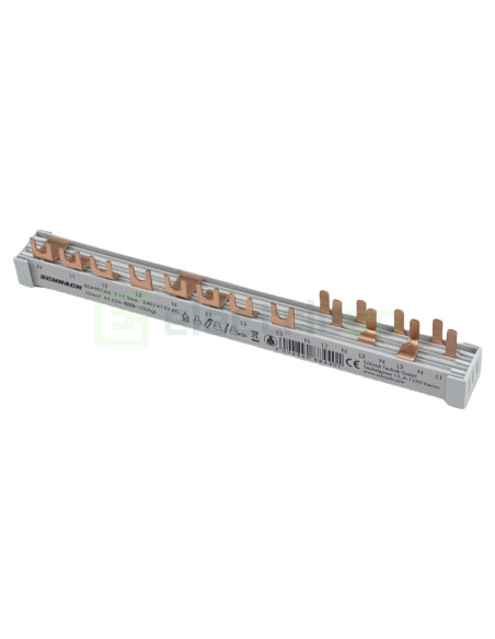 Busbar trifazat 12 module Amparo Schrack BSA90164 (1x RCCB 4P + 1x MCB 4P + 4x MCB 1P+N)