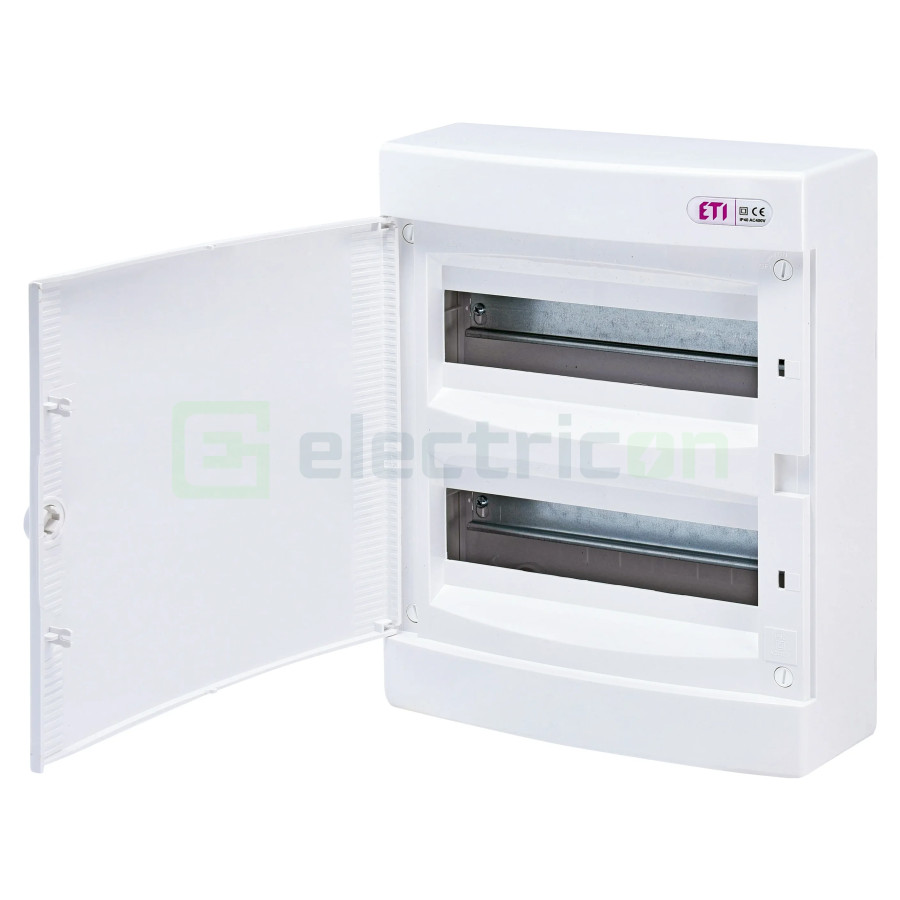 Tablou 24M aparent cu usa alba, IP40, ECT24PO, ETI, 001101008 (promotie)