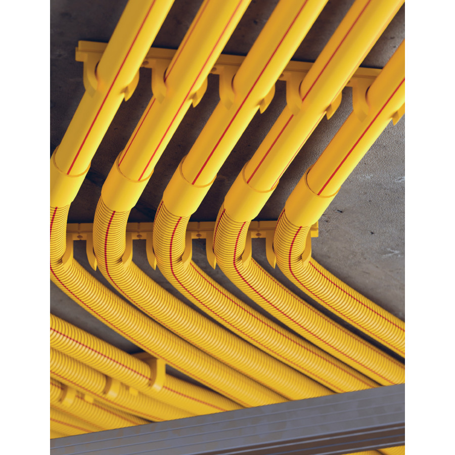 Copex protecție electromagnetică Kouvidis SUPERFLEX PLUS ISR 32mm galben-roșu 25m 2053032