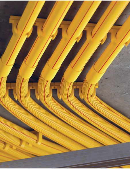 Copex protecție electromagnetică Kouvidis SUPERFLEX PLUS ISR 32mm galben-roșu 25m 2053032