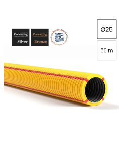 Copex protecție electromagnetică Kouvidis SUPERFLEX PLUS ISR 25mm galben-roșu 50m 2053025