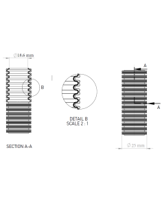 Copex protecție electromagnetică Kouvidis SUPERFLEX PLUS ISR 25mm galben-roșu 50m 2053025 2