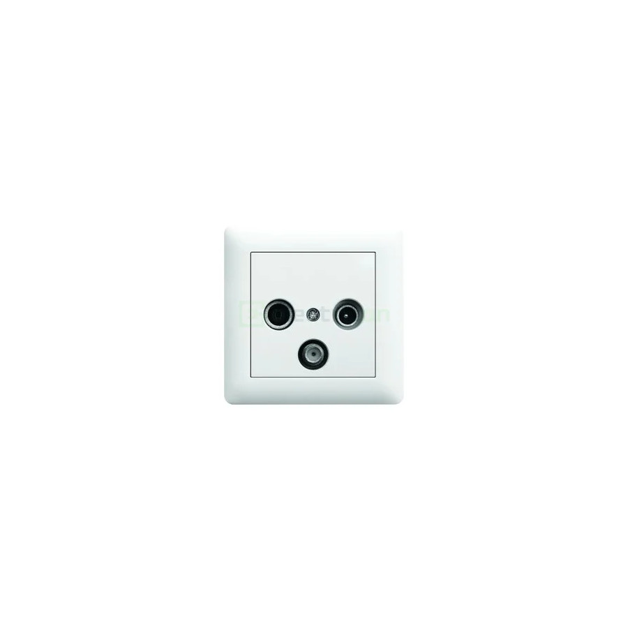 Priză R-TV trecere, alb, lumina2, Hager, WL3020