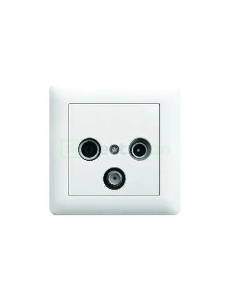 Priză R-TV trecere, alb, lumina2, Hager, WL3020