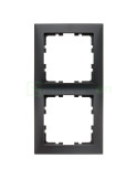 Ramă - 2 module - montaj vertical - antracit mat - Berker S.1 - 10129949