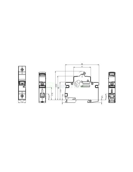 MCB - Siguranță automată - disjunctor - curba C 6A 10kA 1P 1M ETIMAT P10 ETI 001901027