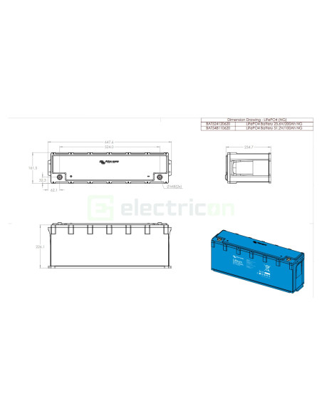 LiFePO4 Battery 25,6V 200Ah NG