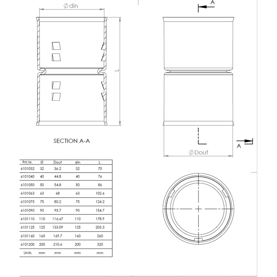 Mufe de cuplare Kouvidis GEOSUB L450 Ø40