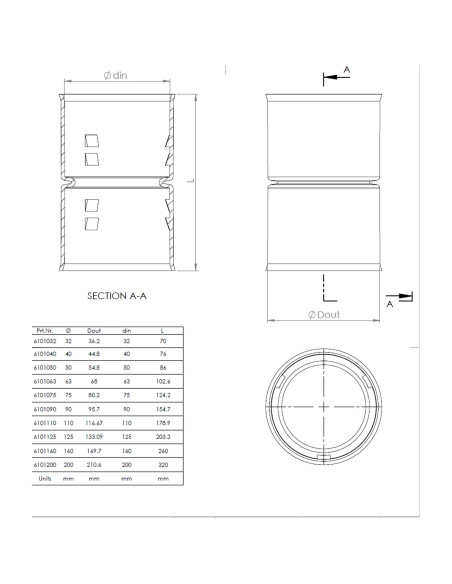 Mufe de cuplare Kouvidis GEOSUB L450 Ø40