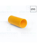 Conector tuburi - mufa imbinare Ø16 mm - gama SUPERSOL/SUPERFLEX, galben, protecție UV - Kouvidis 4042016