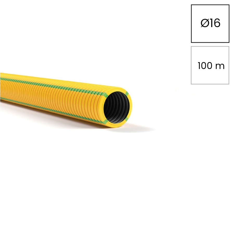 Copex tub protecție EMC Kouvidis SUPERFLEX PLUS ISR 16mm 320N galben-verde telecomunicații 2054016