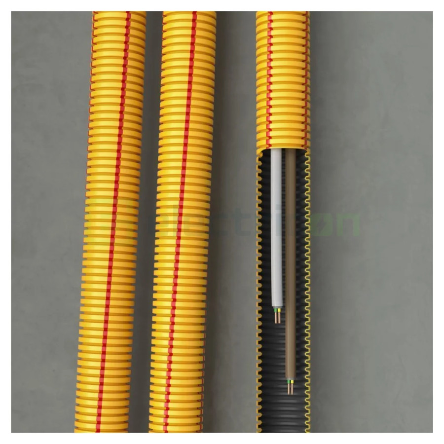 copex tub corugat Kouvidis SUPERFLEX PLUS ISR 16mm 320N galben-verde EMC telecomunicații 2054016