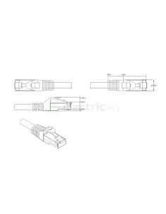 Patchcablu Cat 6A ecranat exterior PE Schrack 10Gbps 2