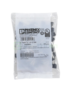 Ferule duble 2x1.5mm 12mm negru Phoenix Contact 3200991