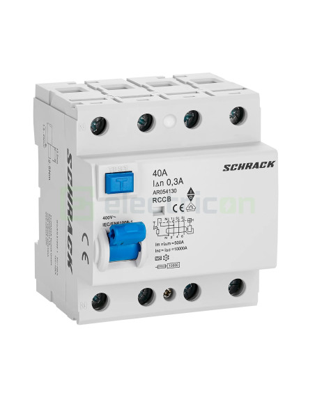Diferențial RCCB 4P 40A 300mA 10kA Tip A Schrack AR054130