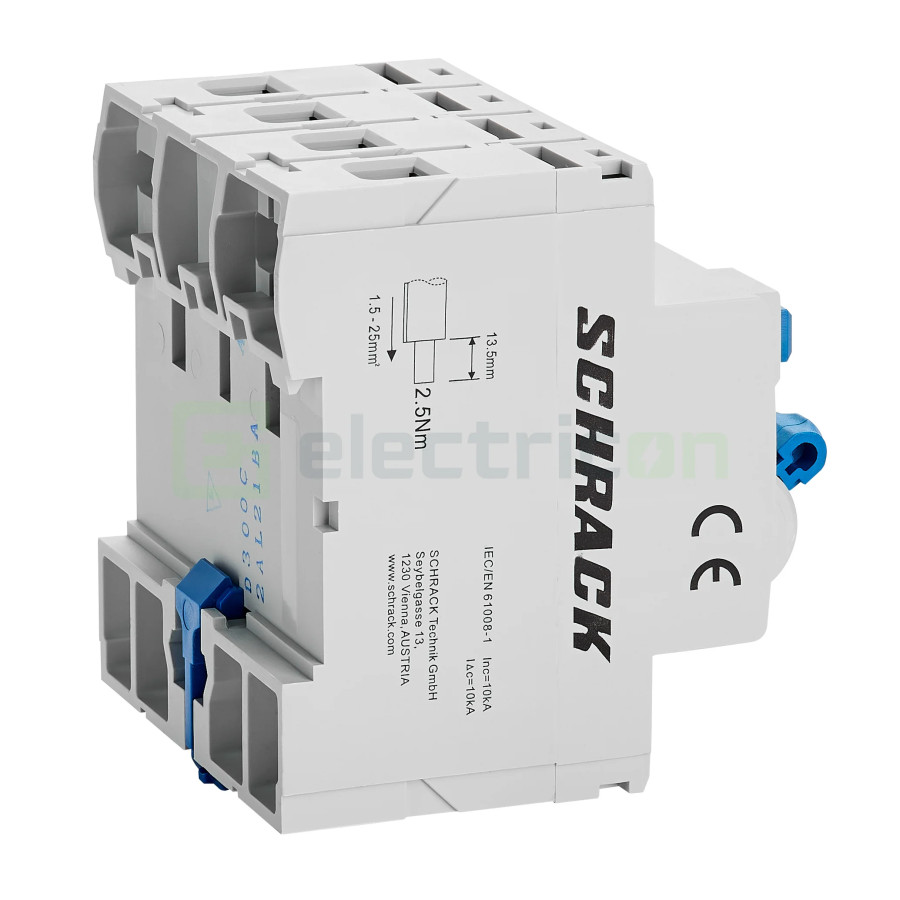 Diferențial RCCB 4P 40A 300mA 10kA Tip A Schrack AR054130