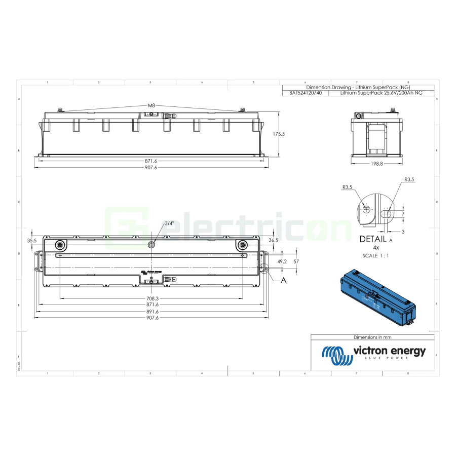 Baterie LiFePO4 25.6V 200Ah Victron SuperPack NG