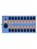 Bloc de distribuție - Distribuitor - 1P 24A 19 conexiuni 2.5mm² - PTFIX, albastru - Phoenix Contact - 3273376