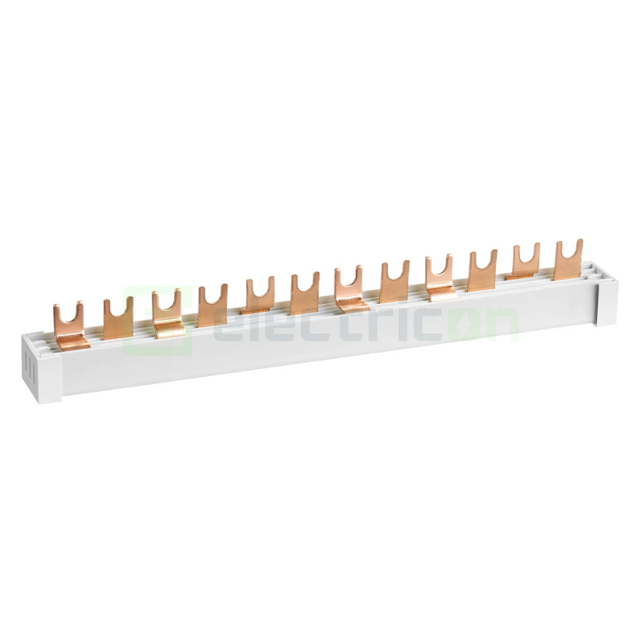 Busbar trifazat Schrack BSA90153 4P furcă 12 module 10mm² 65A L1N/L2N/L3N