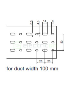 Canal cablu Hager HA7100100 100x100mm fără halogen PC-ABS gri 2
