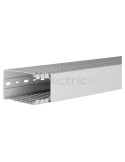 Canal cablu pieptene PVC/ABS HA7 - 100x60 mm - fără halogen, gri deschis - Hager, HA710060