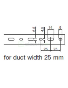Canal cablu Hager HA725025 25x25mm fără halogen PC-ABS gri 2