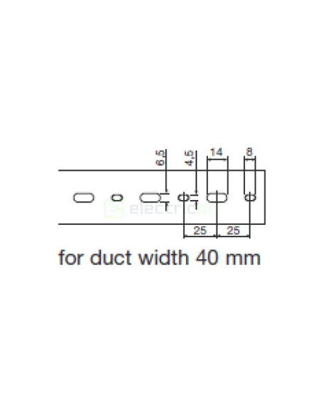 Canal cablu Hager HA725040 25x40mm fără halogen PC-ABS gri
