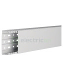 Canal cablu pieptene PVC/ABS HA7 - 40x100 mm - fără halogen, gri deschis - Hager, HA740100