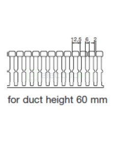 Canal cablu Hager HA760100 60x100mm fără halogen PC-ABS gri 2
