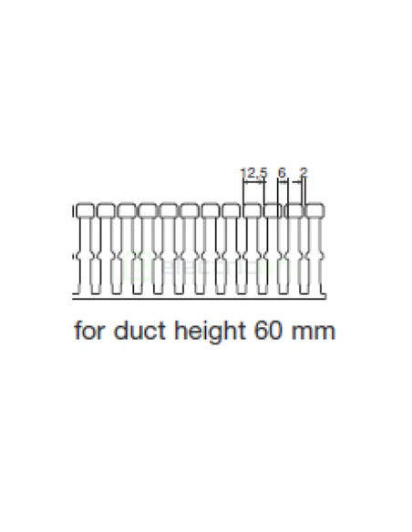 Canal cablu Hager HA760100 60x100mm fără halogen PC-ABS gri