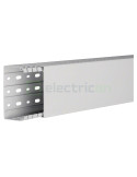 Canal cablu pieptene PVC/ABS HA7 - 60x120 mm - fără halogen, gri deschis - Hager, HA760120