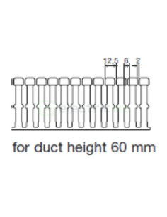 Canal cablu Hager HA760080 60x80mm fără halogen PC-ABS gri 2