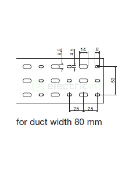 Canal cablu Hager HA760080 60x80mm fără halogen PC-ABS gri