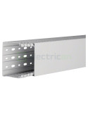 Canal cablu pieptene PVC/ABS HA7 - 80x100 mm - fără halogen, gri deschis - Hager, HA780100
