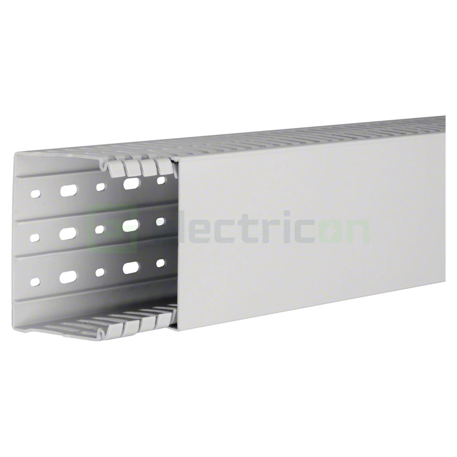 Canal cablu Hager HA780100 80x100mm fără halogen PC-ABS gri