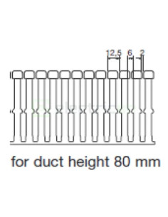 Canal cablu Hager HA780100 80x100mm fără halogen PC-ABS gri 2