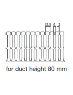 Canal cablu Hager HA780120 80x120mm fără halogen PC-ABS gri 2