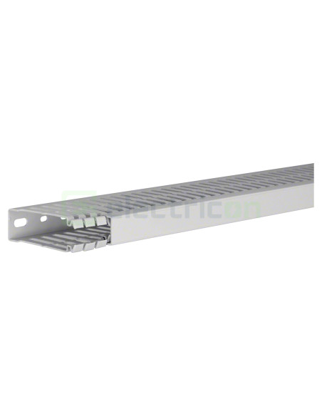 Canal cablu Hager HA780025 80x25mm fără halogen PC-ABS gri