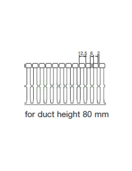 Canal cablu Hager HA780025 80x25mm fără halogen PC-ABS gri
