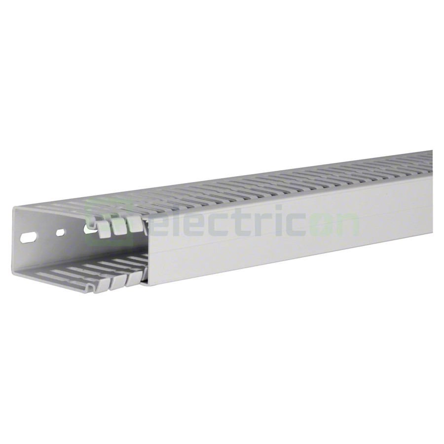 Canal cablu Hager HA780040 80x40mm fără halogen PC-ABS gri