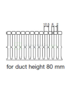 Canal cablu Hager HA780080 80x80mm fără halogen PC-ABS gri 2