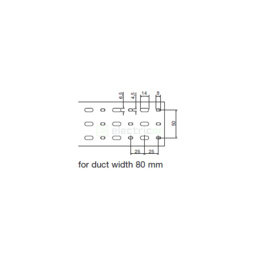 Canal cablu Hager HA780080 80x80mm fără halogen PC-ABS gri