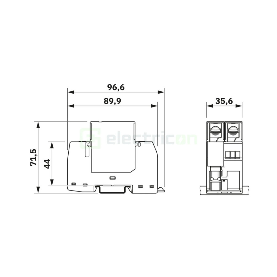 Descărcător Phoenix Contact 1466738 SP-EE-VAL-T2-335-1+1-UT monofazat tip 2 335V AC L1/N/PE plug-in modular